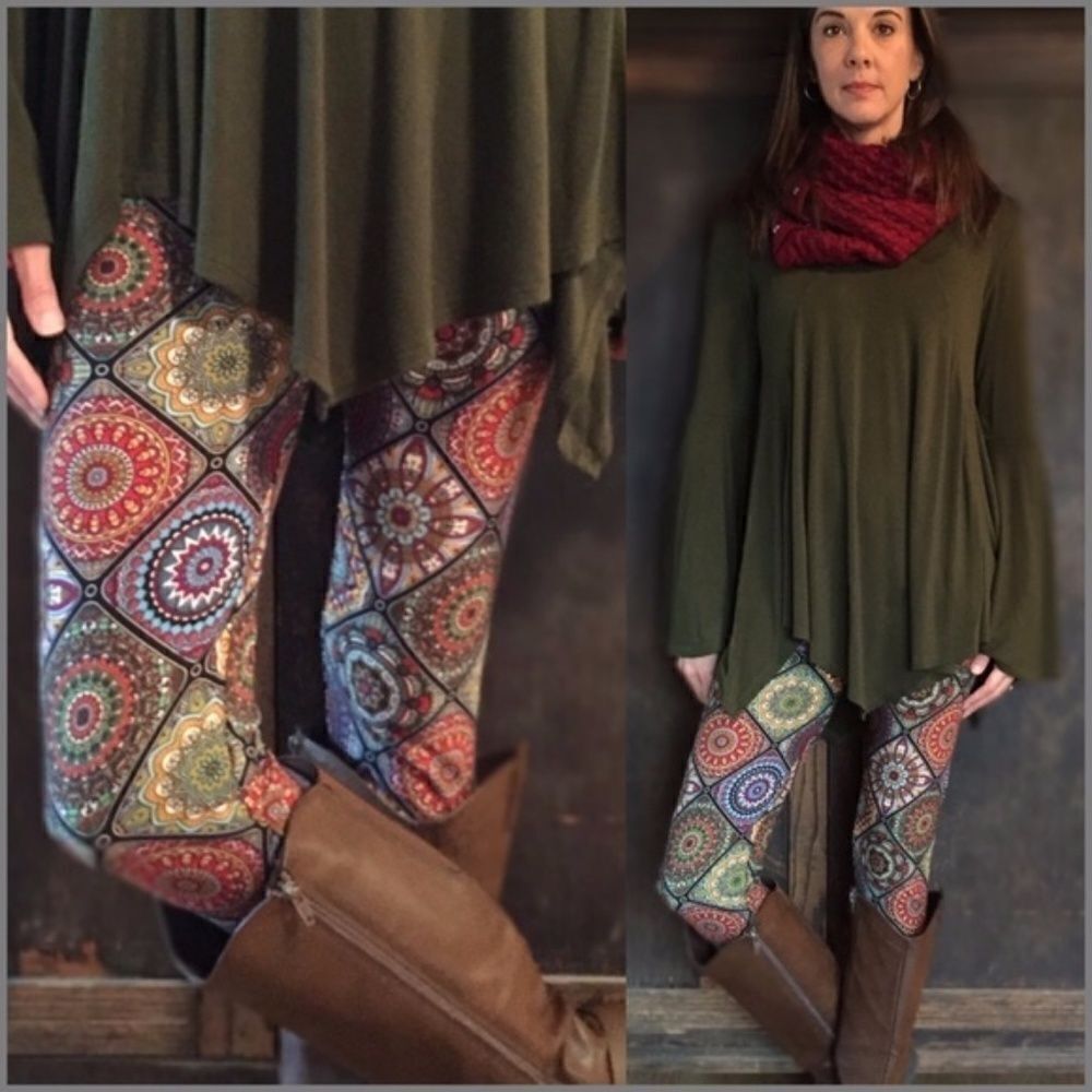 Spectrum Print Multi-Colored Leggings
